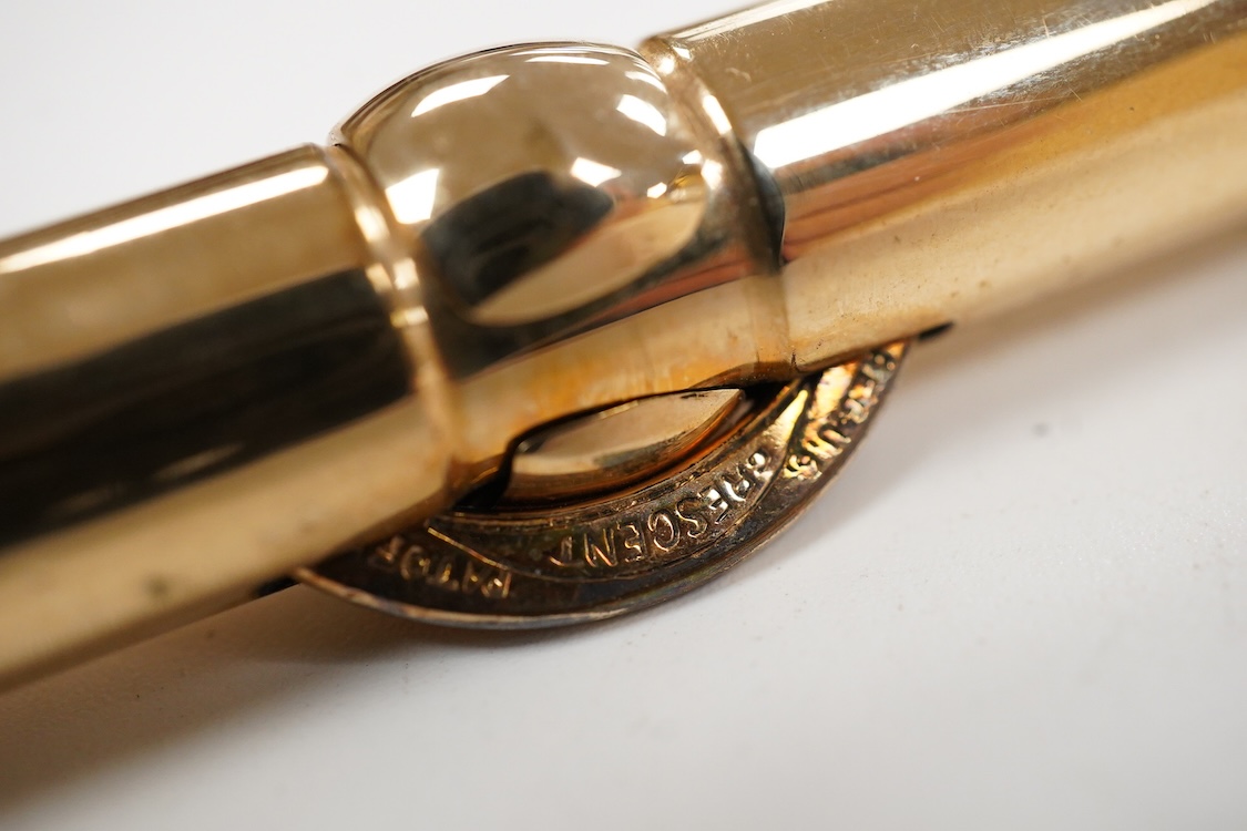 A Conklin gold filled crescent filler with Conklin No. 3 Toledo nib